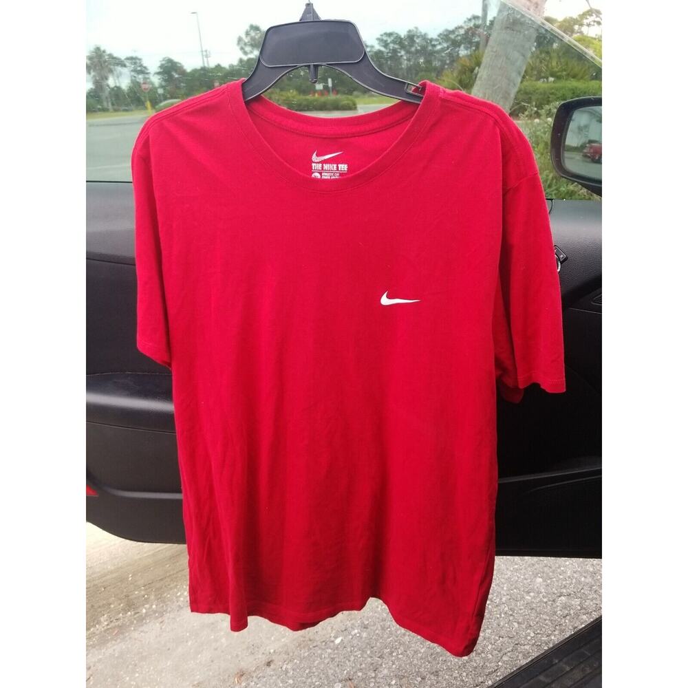 Nike Shirt Adult Mens XL Red White Swoosh Logo Sportswear
